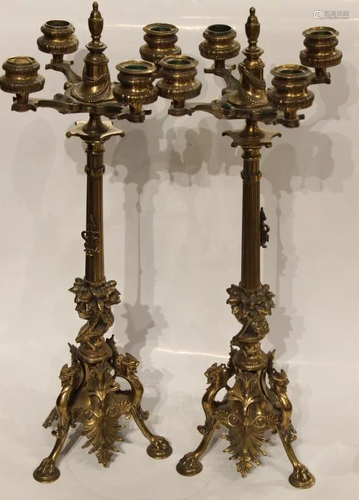 Pair of Babidian Figural Candlelabra