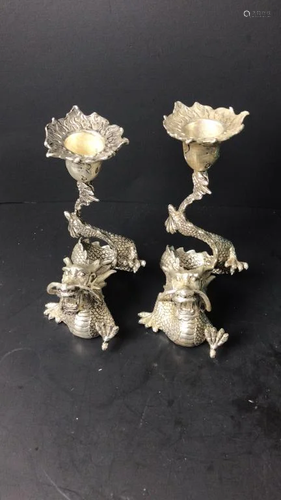 Pair of Chinese Candle Stick