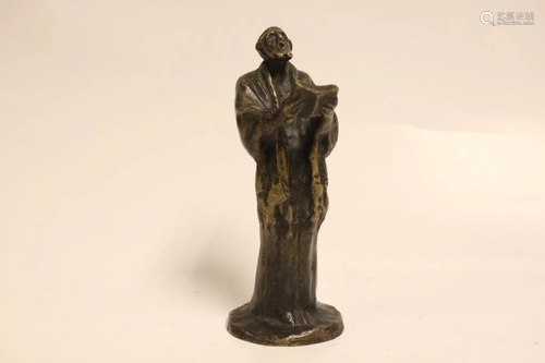 Jewish Bronze Man in Praying