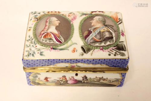 Austrian Porcelain Box w Dignity