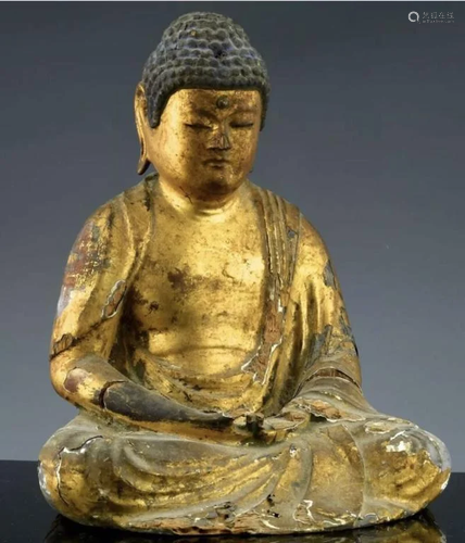 Chinese Gilt Wood Buddha