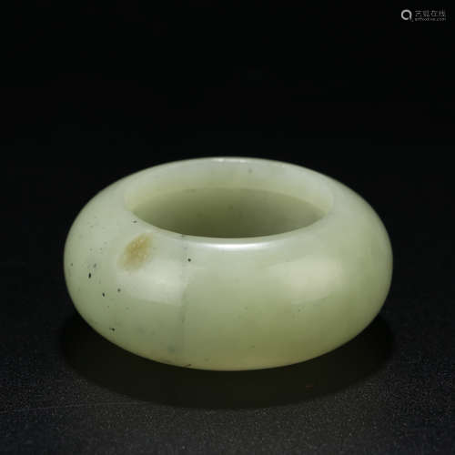 A Chinese Hetian Jade Brush Washer