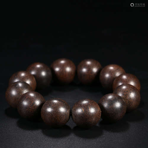 A Chinese Eaglewood Beads Hand String