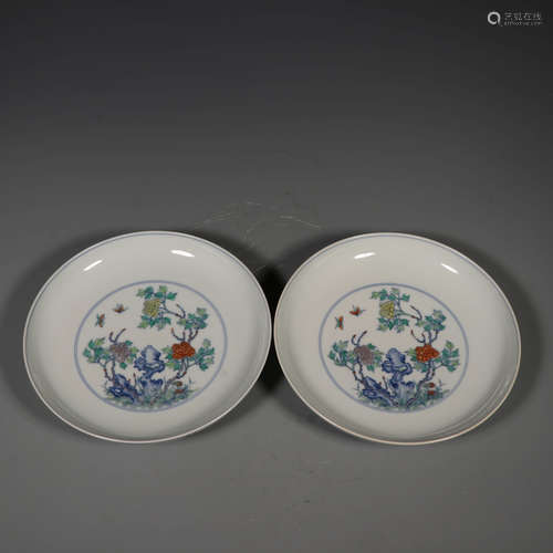 A Chinese Clashingcolor Floral Porcelain Plate