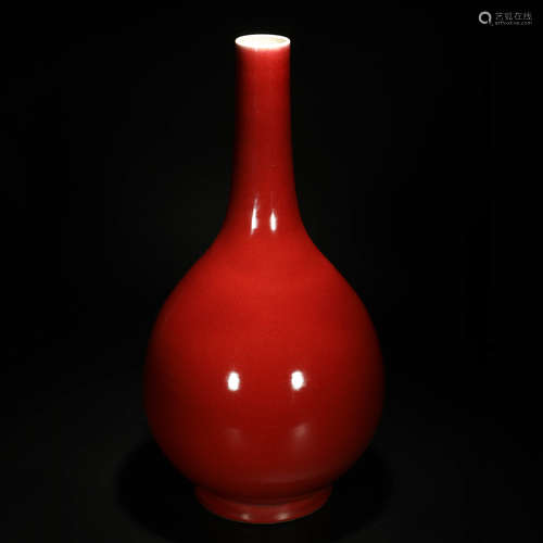 A Chinese Sacrificial Red Porcelain Vase