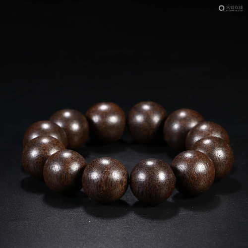 A Chinese Eaglewood Beads Hand String