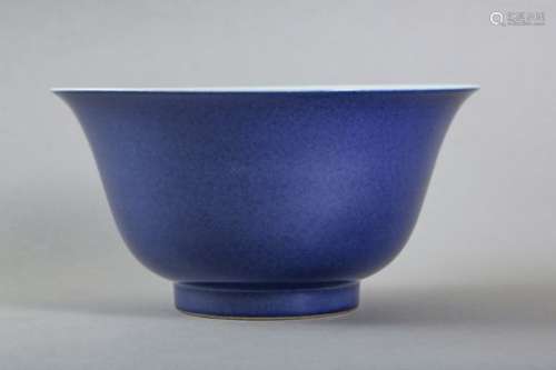 A CHINESE POWDER-BLUE BOWL.