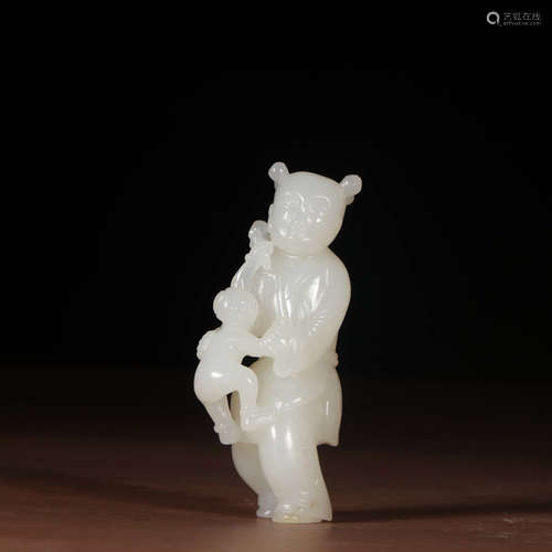 A Chinese Hetian Jade Boy Ornament