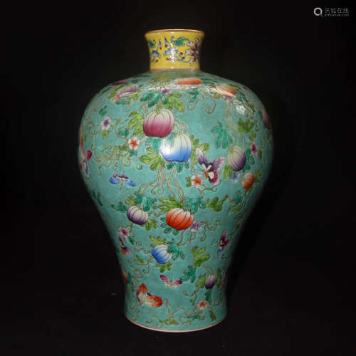 A Chinese Enamel Porcelain Plum Vase