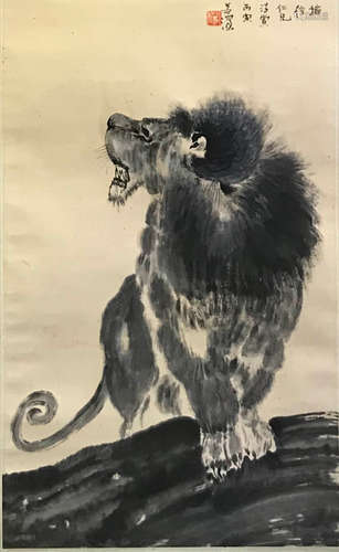 A Chinese Lion Painting