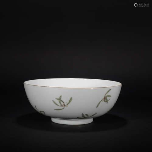 A Chinese Famille Rose Orchid Porcelain Bowl