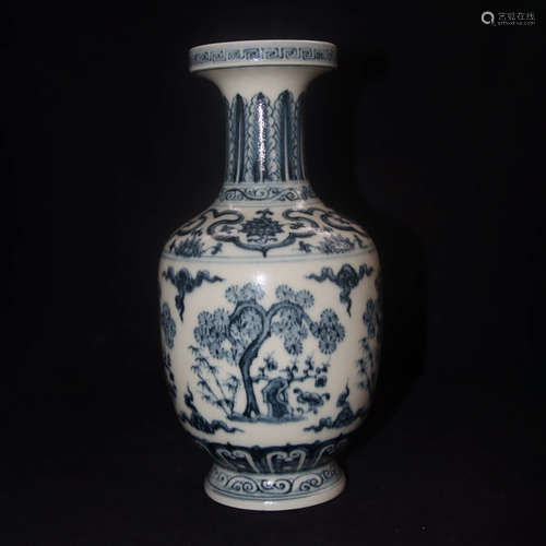 A Chinese Blue and White Porcelain Vase