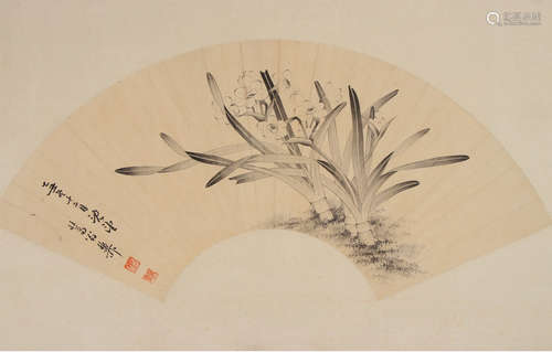 A Chinese Flower-and-plant Painting, Xie Zhiliu Mark