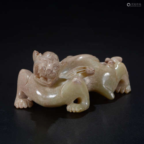 A Chinese Jade Beast Ornament