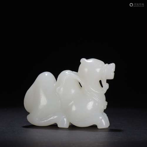 A Chinese Hetian Jade Camel Ornament