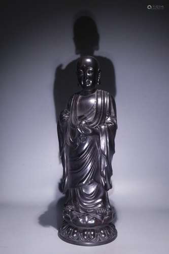 A Chinese Rosewood Figure Statue