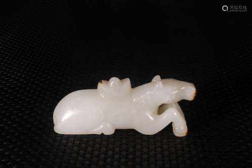 A Chinese Hetian Jade Horse Ornament