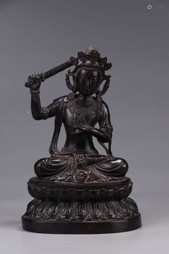 A Chinese Rosewood Buddha Statue