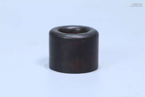 A Chinese Agarwood Thumb Ring