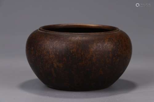 A Chinese Bronze Brush Washer