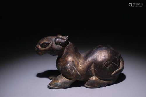 A Chinese Bronze Beast Ornament