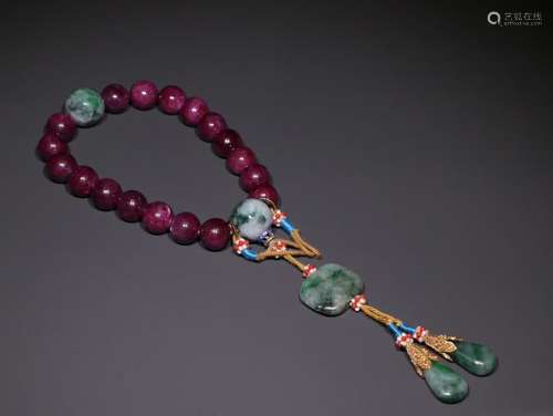 A Chinese Ruby Bracelet