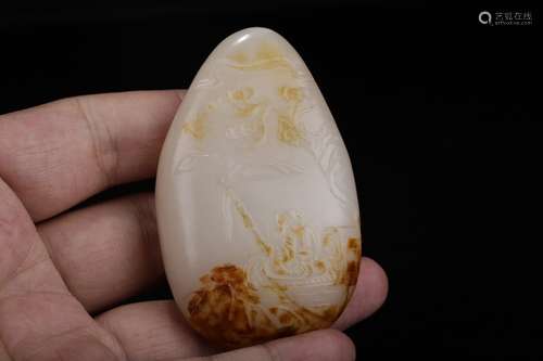 A Chinese Hetian Jade Hand Piece