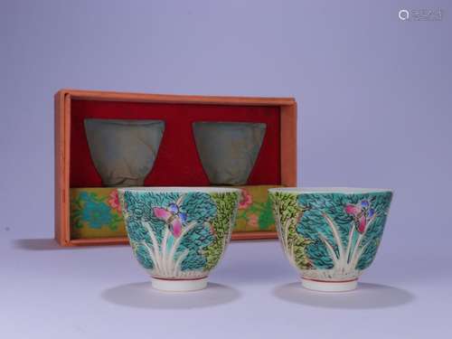 Pair Of Chinese Porcelain Cups