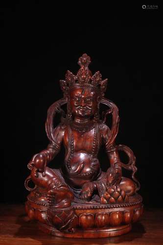 A Chinese Yellow Pear Wood Buddha Statue