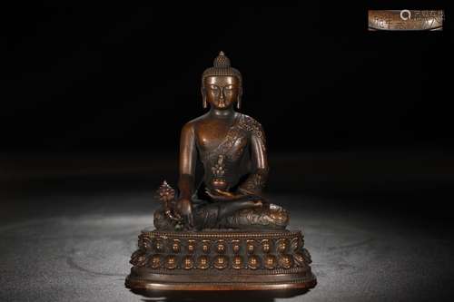 A Chinese Bronze Buddha Statue