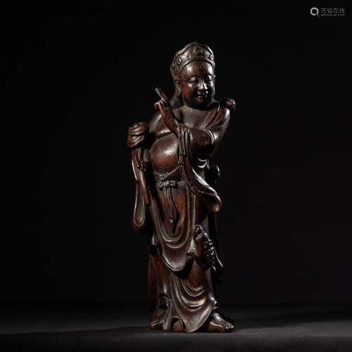 A Chinese Agarwood Figure Statue