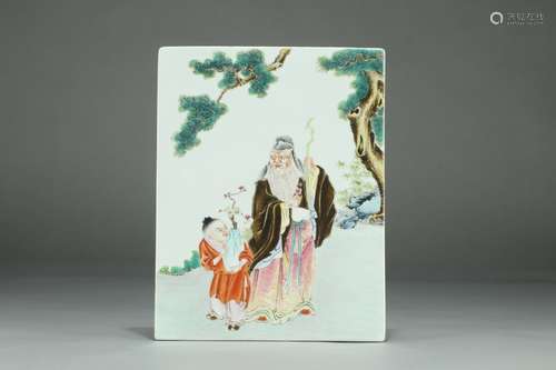 A Chinese Porcelain Famille Rose Figure-Story Board