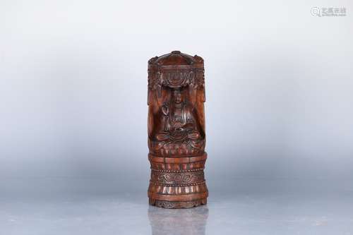 A Chinese Agarwood Buddha Carved Ornament