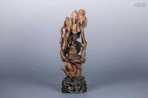 A Chinese Agarwood Guanyin Carved Ornament