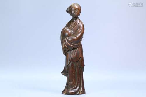 A Chinese Agarwood Figure Statue