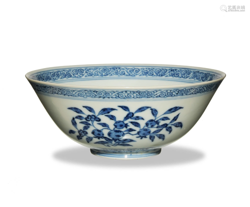 Imperial Chinese Blue and White Bowl, Daoguang