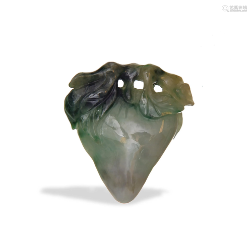 Chinese Jadeite Peach Toggle, 19th Century