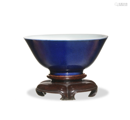 Imperial Chinese Sacrificial Blue Cup, Yongzheng