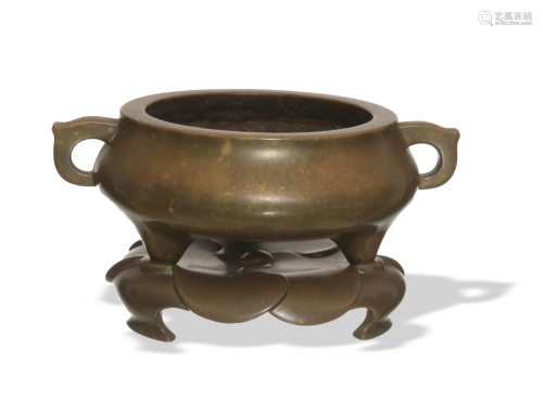 Chinese Bronze Censer, Early-19th Century