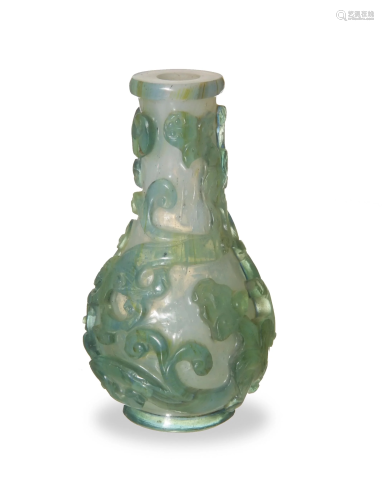 Chinese Peking Glass Miniature Vase, 18-19th Century