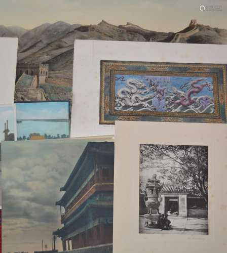 Group of photographic prints mainly depicting temples including the Summer Palace and others, many