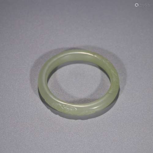 A Chinese Hetian Jade Carved Bracelet
