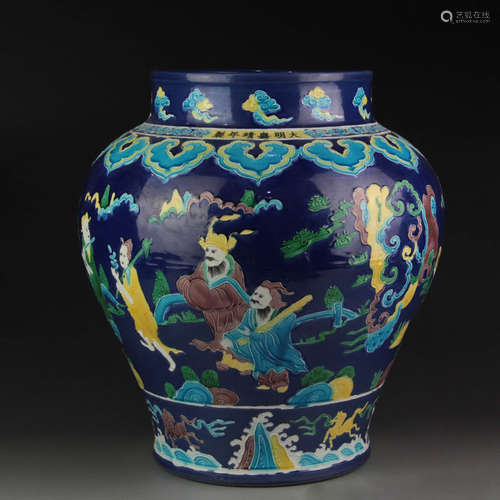 A Chinese Enamel Figures Painted Porcelain Jar