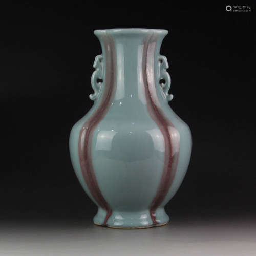 A Chinese Fancy Glaze Porcelain Square Zun