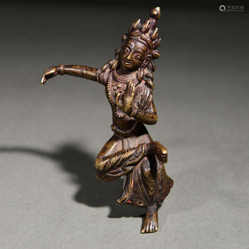 A Chinese Bronze Woman Buddha Statue