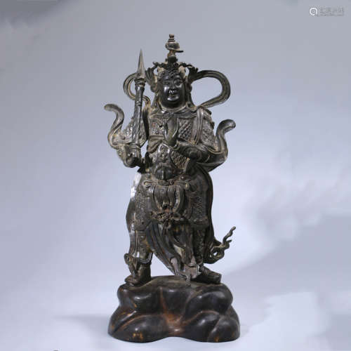 A Chinese Copper Veda Statue