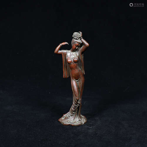 A Chinese Copper Figure Ornament