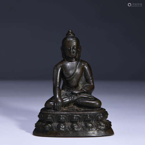 A Chinese Copper Statue of Sakyamuni