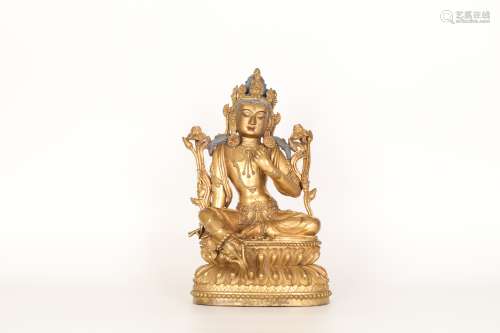 Da Mingyongle Bronze gilded Buddha
