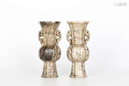 16th century, a pair of jade bottles